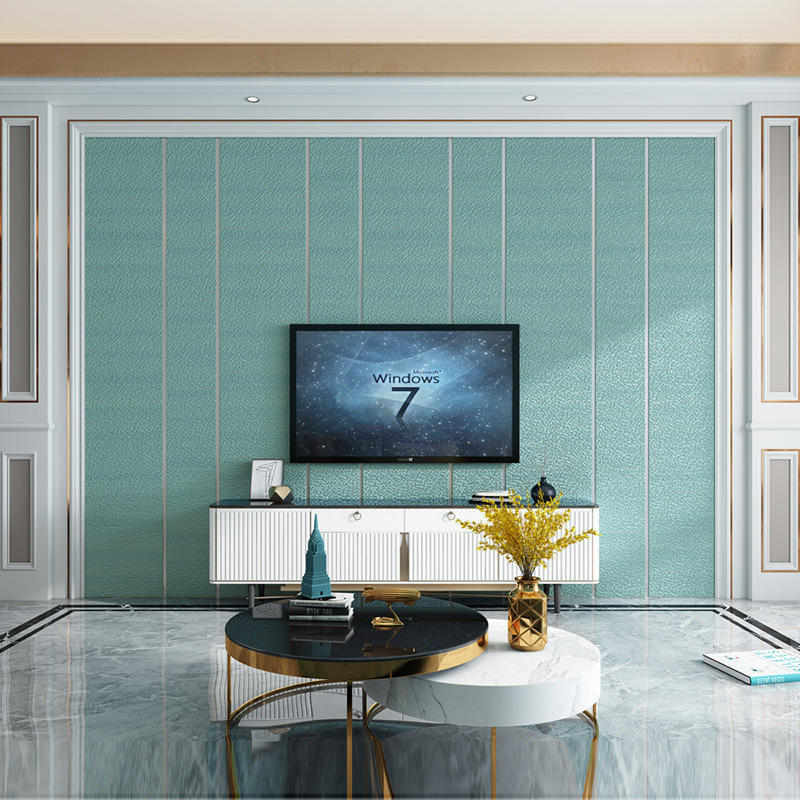 现代简约客厅沙发电视背景墙3D立体鹿皮绒墙纸竖条纹酒店卧室满铺