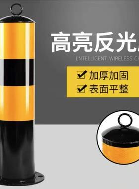 固定道路地桩活动路障反光柱防撞路桩挡车桩加厚钢管警示柱带锁柱