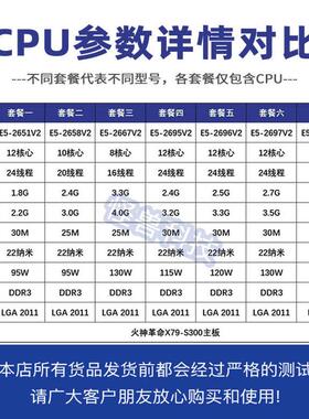至强 E5-2696V2 2651 2658 2667 2695v2 2697v2 2687WV2正式版CPU