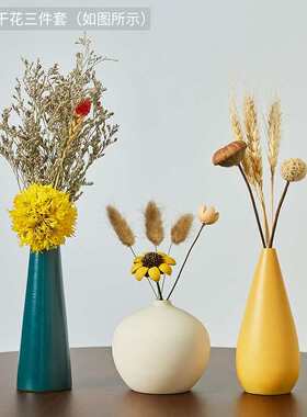 创意花瓶摆件现代客厅简约插花玄关柜仿真花鞋柜酒柜电视柜装饰品