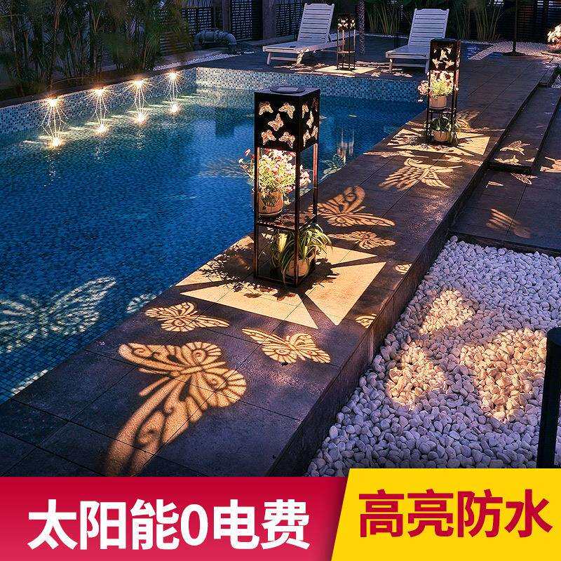 太阳能蝴蝶光影花架露营灯花园别墅装饰户外防水庭院布置氛围灯