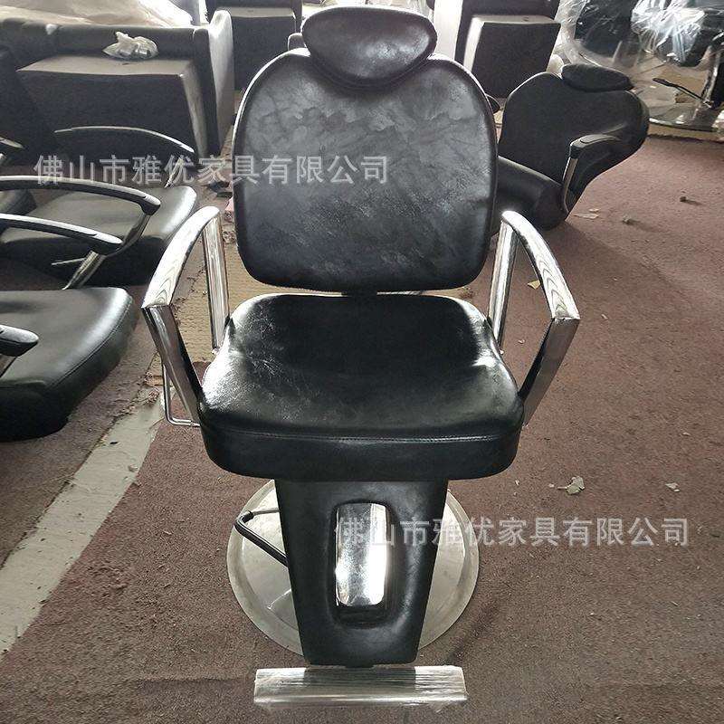 外贸复古理发椅理发店发廊专用升降放倒美发椅子简约剪发烫染座椅