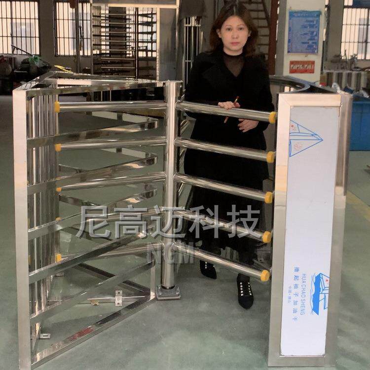 不锈钢单向半高闸温泉酒店工厂单项通道旋转门中山小区出入口滚匝