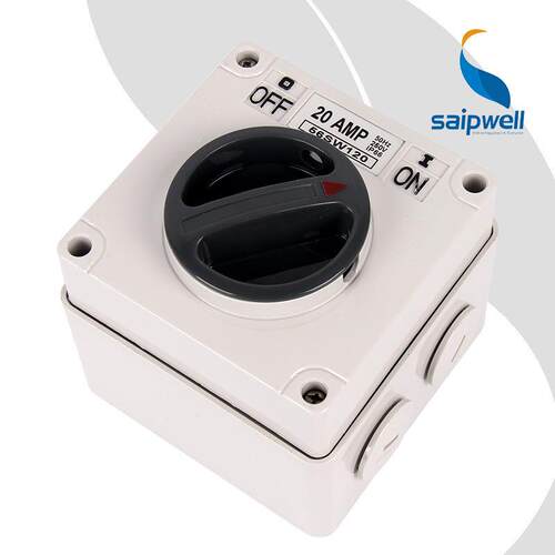 直销澳式防水开关56SW120户外明装防水开关旋转开关20A