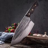 卖猪肉刀宰猪羊杀鱼屠宰刀斩鸡鸭剁切割肉龙泉手工锻打高碳钢菜刀