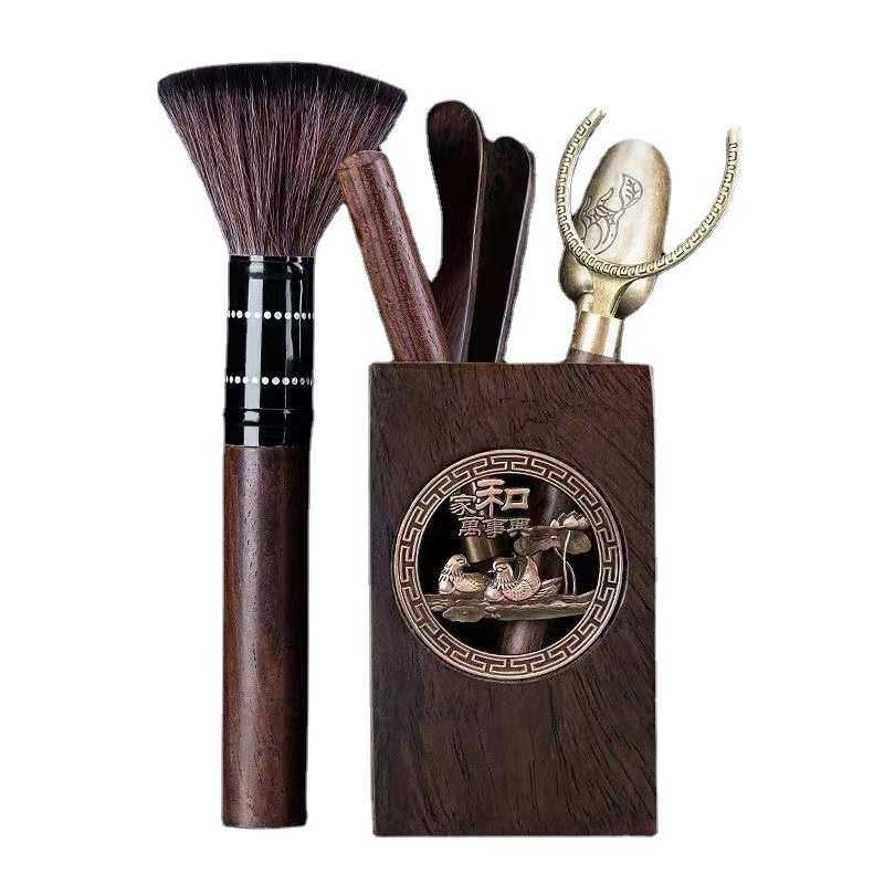 复古叉件套实木六茶茶泡茶茶针茶道工具勺六黑檀刷配件甄茶具君子,餐饮具,茶具礼盒,淘宝优惠券,粉丝福利购,淘宝优惠卷