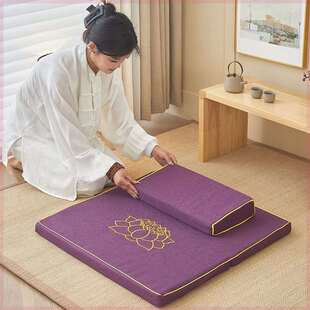 家用椰棕打座垫禅修垫加厚禅垫折叠冥想垫拜佛莲花上垫跪拜垫加厚