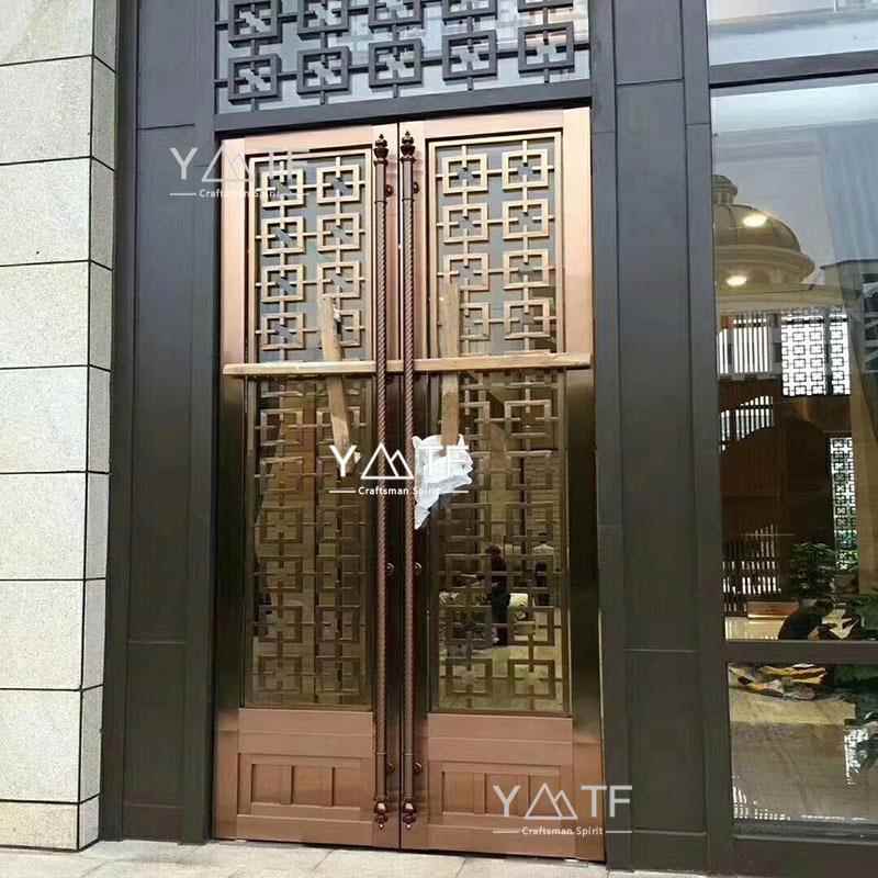 不锈钢地弹簧门平开头门楼程酒店售部工源厂家126入户门进户门