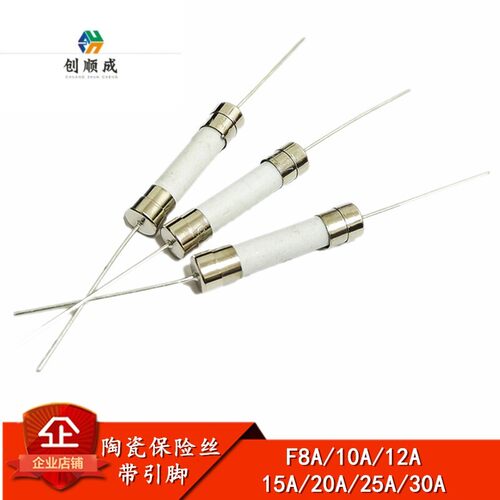 带引脚陶瓷保险丝管6*30 F8A 10A 12A 15A 20A 25A 30AL 250V