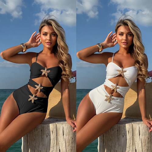 One piece hollow swimsuit swimsuit beach T