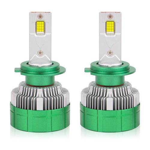 K14双铜管汽车led大灯H7灯泡大功率12V24V改装H4远近一体9005车灯