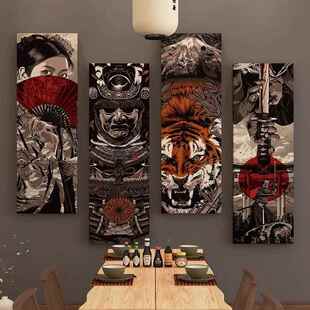 纹身店工作版室墙面装饰复古饰酒吧画ktv装饰BRL包厢壁画竖工挂业