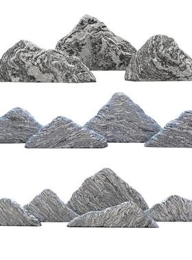 雪浪石切片组合室内庭院枯山水造景观石大型假山风景石泰山小石头