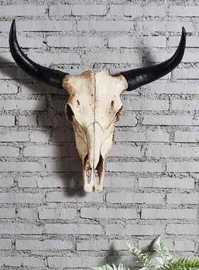 原始羊头壁挂挂饰墙饰门口挂骨件品仿真挂饰动AMT物羊头创意家居