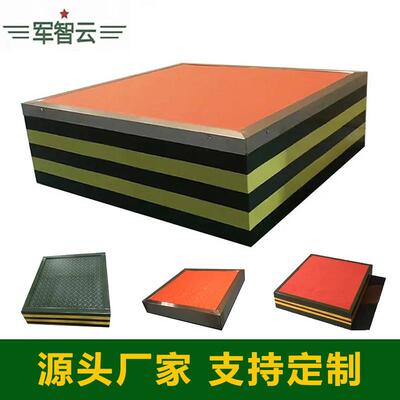 军智云哨台岗台哨岗台站岗台军绿色执勤哨台不锈钢包边黄绿彩条纹