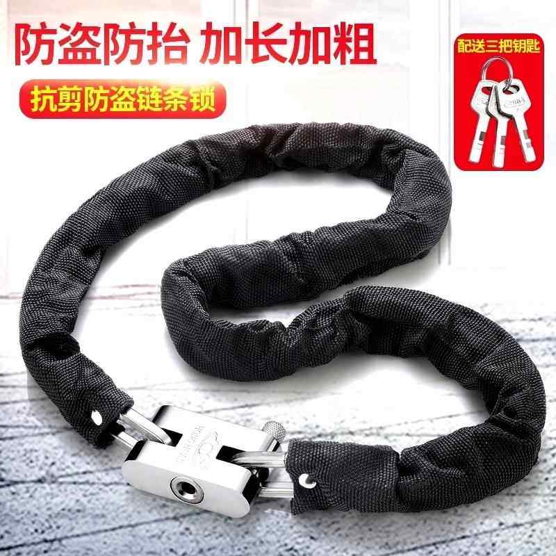 玻璃门锁炼条锁大门铁炼锁自行车锁钢丝防盗电动车防水环形炼子锁
