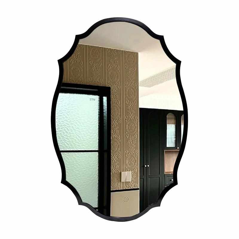 法式美式中古风浴室镜洗手台化妆镜子欧式轻奢壁挂镜子LED智能镜