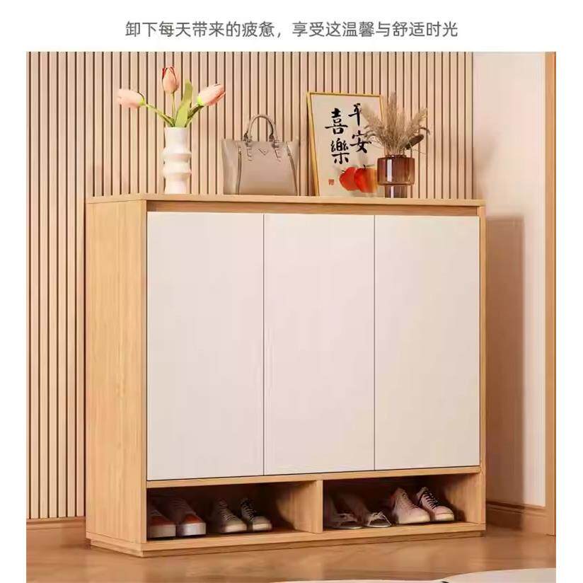 实木门口鞋柜新中式入户门鞋柜家用经济玄关换鞋凳新款门厅柜