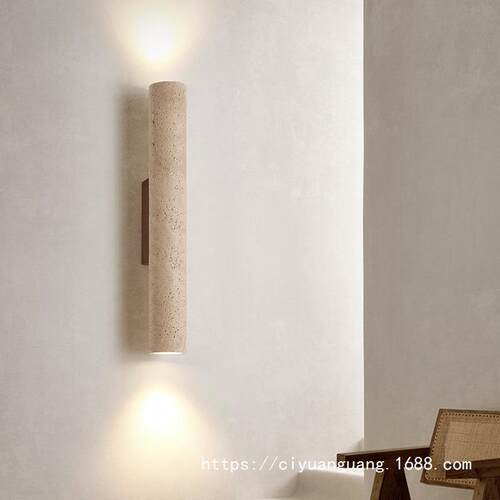 法式中古风黄洞石艺术民宿玄关装饰走廊楼梯床头壁灯卧室2024新款