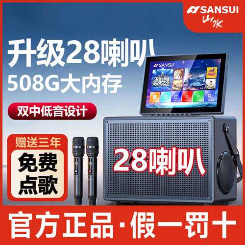 山水音响E2es户外移动KTV家庭卡拉OK歌直播音箱功放一体机