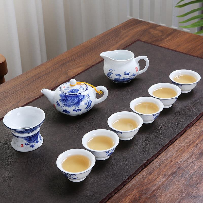 景德镇陶瓷办公室会客茶具套组家用简易轻奢送礼白瓷茶杯茶壶礼盒