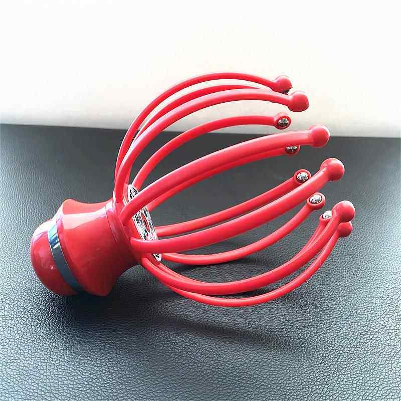 直销新款升级版头部按摩器电动手动两用充电式新款钢珠12爪头部按