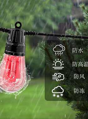跨境RGBW灯串室内外节日氛围露营烧烤跑马灯手机APP控制炫彩灯串