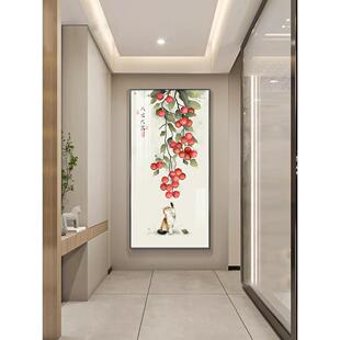 挂画 饰画现代简约走廊尽头壁画大吉大利寓意好 新中式 入户玄关装