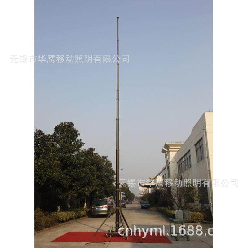 斜支撑带轮三角架 改进型升降桅杆 伸缩桅杆升降杆气动升降杆