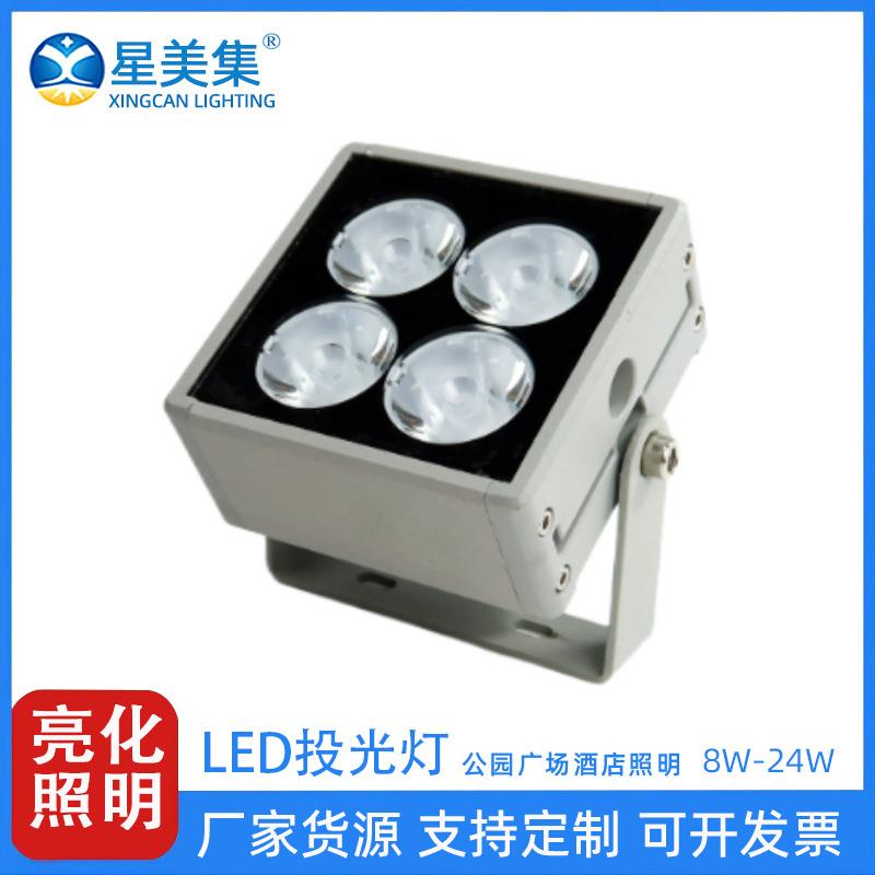 8W12W16W18W24W户外DALI调光远程投射灯桥梁建筑广场亮化灯