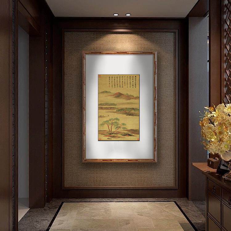 酒店配画山水国画艺术微喷清代名