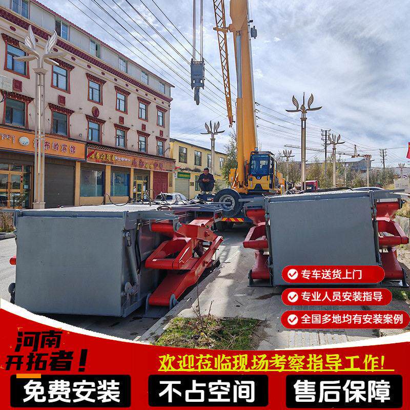 碳钢地埋式垃圾中转站乡级垃圾转运站压缩机处理60吨垃圾压缩装置