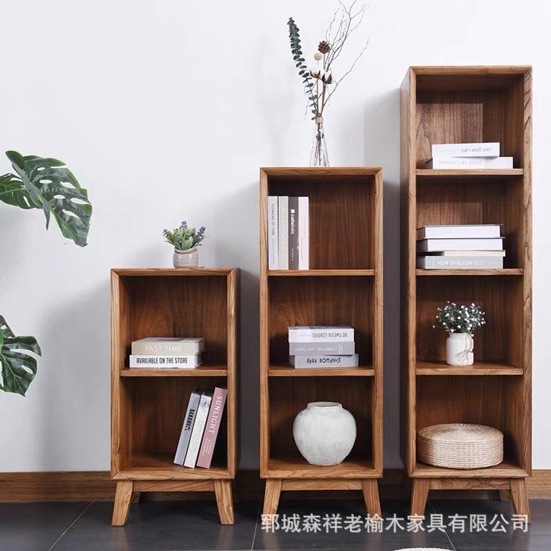 立式新中式老榆木书架展示柜古董架花瓶装饰品摆放架组合