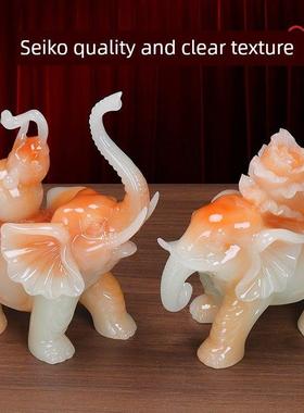 一副吸水吸财的玉象饰品，房子，客厅，电视，酒柜，门厅，室内高