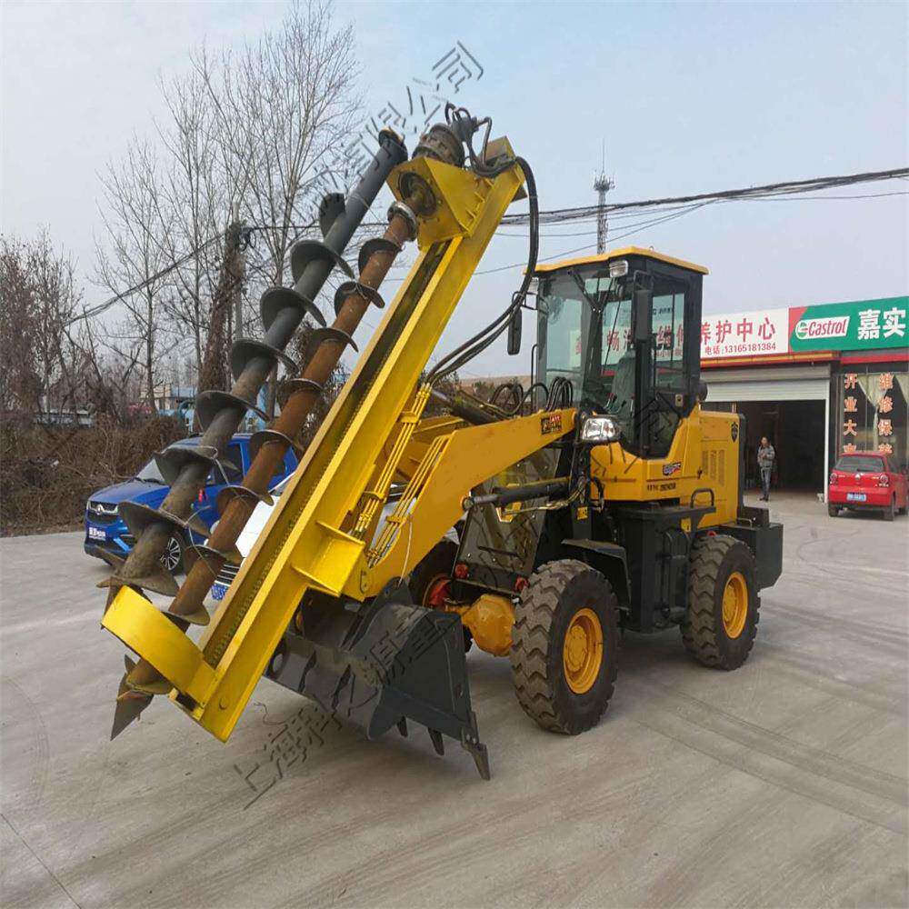 公路护栏安装果园打桩全液压护栏打桩机公路护栏钢管桩打压设备