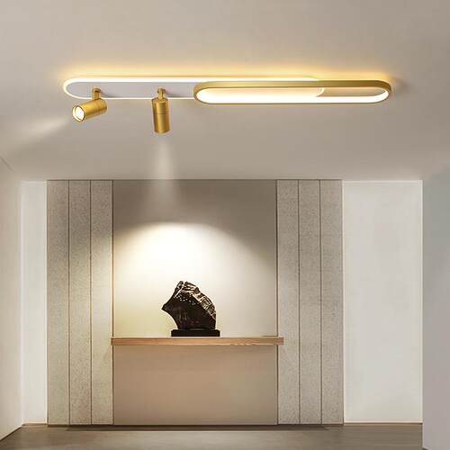 简约led北欧2021年新款长条卧室创意衣帽间过道天花明装客厅灯具