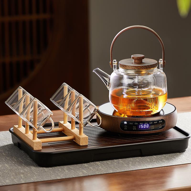 忆壶茶玻璃煮茶壶2025新款茶具套组家用办公室黑晶炉专用蒸煮茶器
