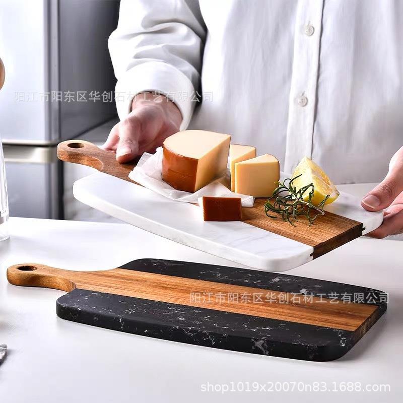 新款直销跨境亚马逊大理石相思木菜板水果面包牛排切板家用厨房切