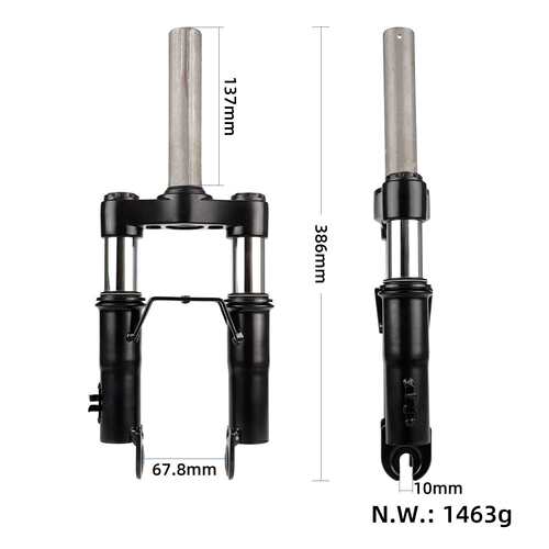电动滑板车M365 1S Pro Pro2前叉减震改装液压前避震器带加长脚撑