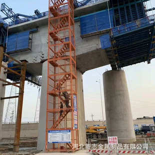 厂家供应框架拼装梯笼安全爬梯梯笼桥梁施工高墩爬梯基坑安全爬梯