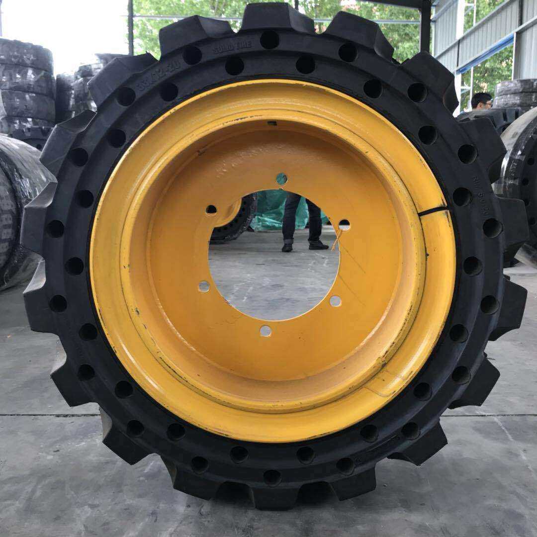 山猫扫地机实心轮胎33x12-20 滑移装载机登高作业轮胎 12-16.5