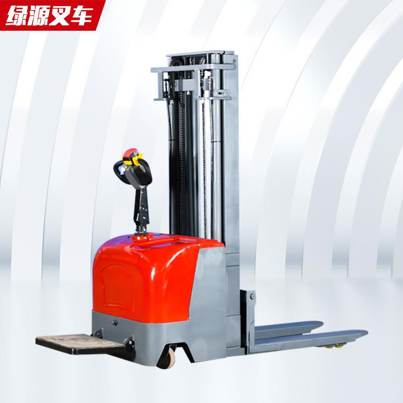 厂家供应全电动堆高车小型电瓶液压托盘堆垛机站驾式电动叉车制作