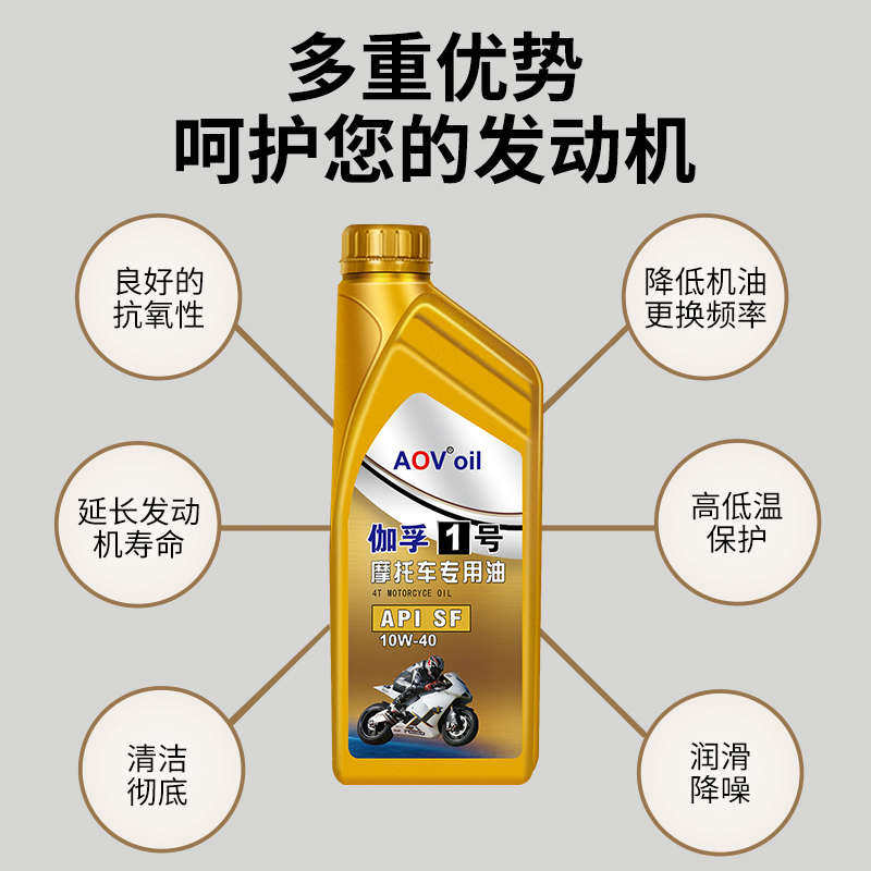 摩托车四季通用全合成机油  4T豪爵铃木太子踏板三轮车专用机油