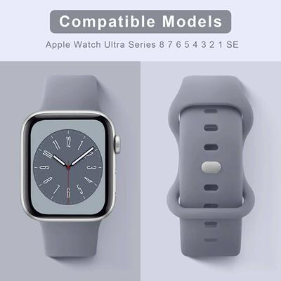Soft Silicone Band for Apple Watch 9 8 7 6 5 4 3SE Strap Bra