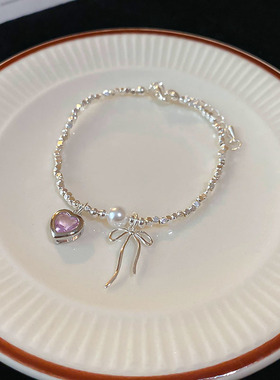 新中式玉水晶手链女款2024年新款手串精串珠手绳