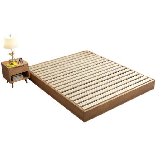 日式榻榻米全实木床现代简约双人1.5m地台床单人出租房无床头床架