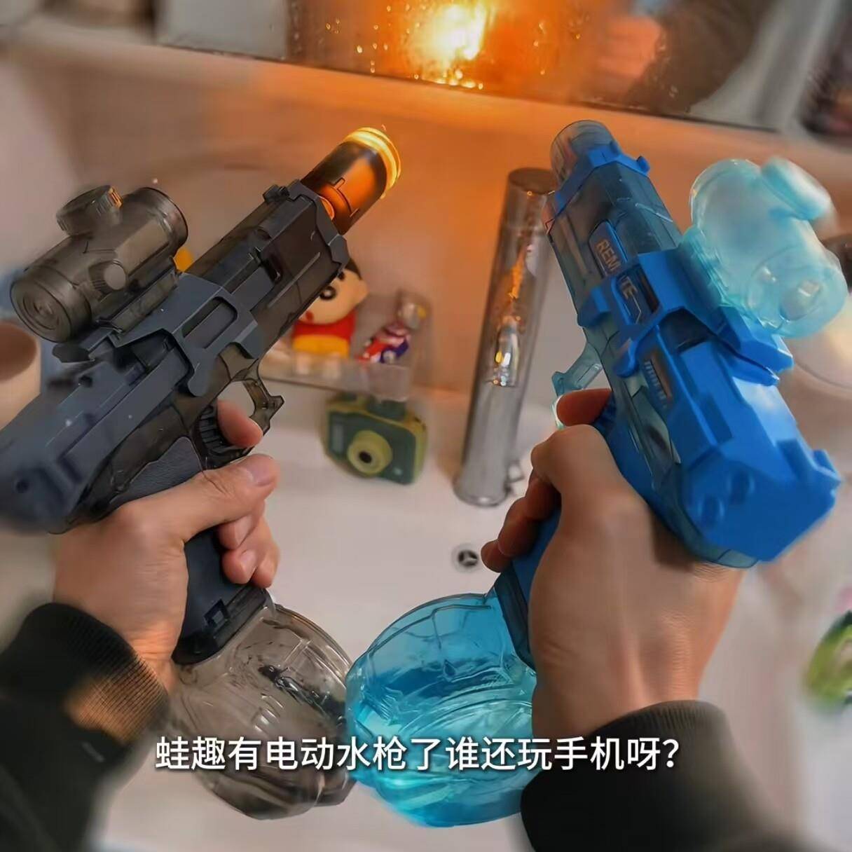 火光电动连发水枪高压强力射程远喷水大容量夏天戏水儿童玩具礼物