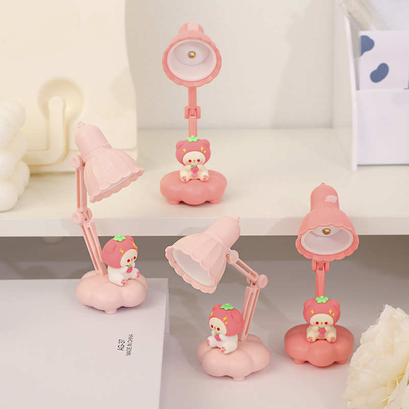 云朵小台灯 草莓啵啵熊diy夜灯卧室宿舍迷你台灯桌面创意装饰摆件