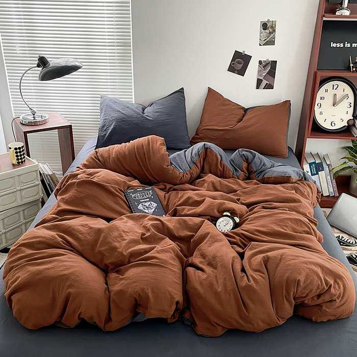 床母婴大学生三件套笠床上被套水洗四裸睡件套级床单宿舍ins棉