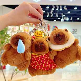 韩系ins风包包挂件财神水豚挂件佛系袈裟毛绒钥匙扣少女心书包挂